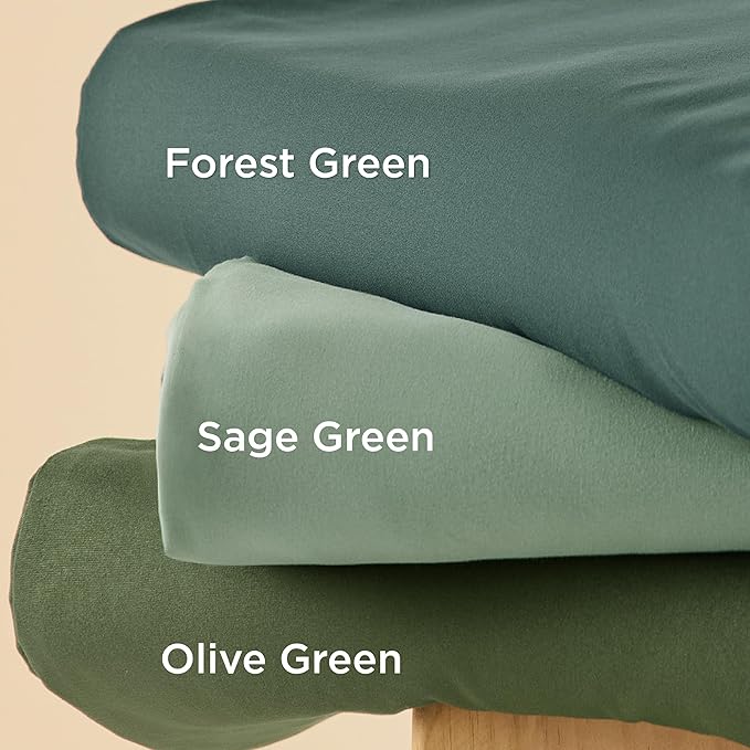 Bedsure Duvet Cover Oversized Queen Size - Soft Double Brushed Bedding Set for Kids & Adults, Zipper Closure, 3 Pieces, Includes 1 Duvet Cover (98"x98") & 2 Pillow Shams, NO Comforter, Olive Green