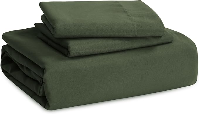 Bedsure Olive Green California King Duvet Cover - Prewashed Cotton-Like Extra Soft Bedding Set, Includes 1 Cal King Duvet Cover 104x98 Inches with Zipper Closure & 2 Pillow Shams, No Comforter