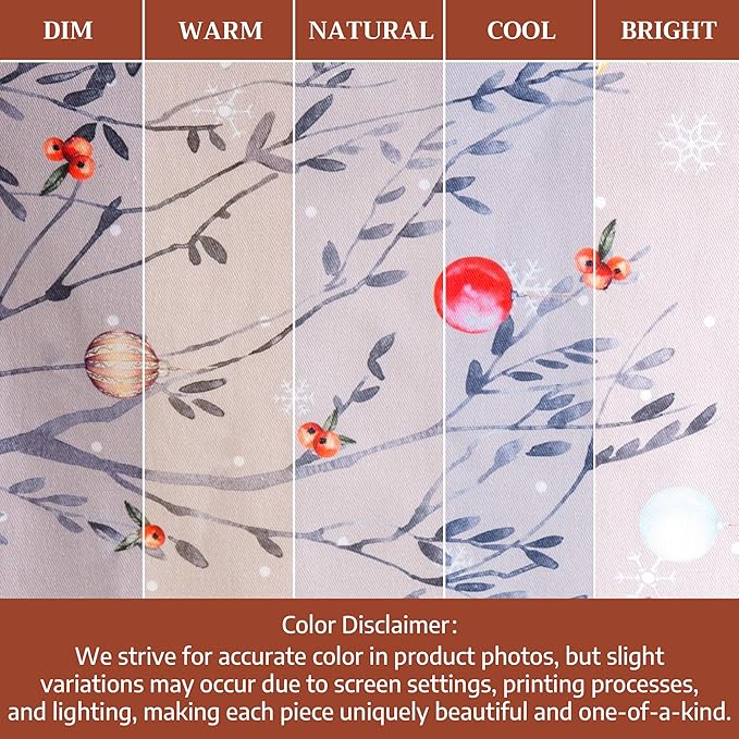 Maison d' Hermine Table Runner 100% Cotton Single Layer Table Runners 108 inches Long for Thanksgiving Christmas Decorations Home Kitchen Dining Party Wedding (Fairy Christmas, 14.5" x 108")