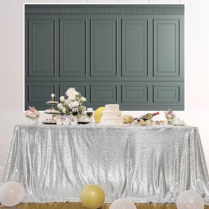 AOFOTO Vintage Room Inside Backdrop Classic French Frame Dark Grey Walls Photo Background for Wedding Bridal Shower Party Banner Home Headboard Decor Wall Photo Studio Booth Props 10x7ft