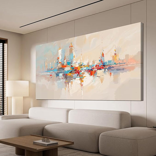 Canvas Wall Art Decor Large Wall Art Pictures for Living Room Abstract Canvas Art Wall Decor Colorful Abstract Wall Art Prints Artwork for Walls Wall Art Decorations Bedroom Home Decor 24" X 48"