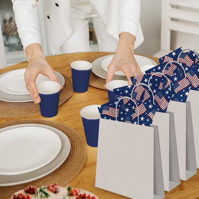 American Flag Printed Tissue Paper for Gift Bags or Boxes and Wrapping - Fourth of July Summer Bulk Decorative Art Tissue Paper for Packaging and Gifting | 24 Sheets 20" x 30"