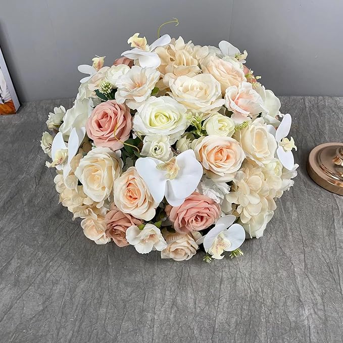 [25PCS] Orange Roses Artificial Flowers with Long Stem Real Touch Fake Foam Roses for Decoration DIY Wedding Bouquets Centerpieces Bridal Shower Flower Arrangements Home Decor