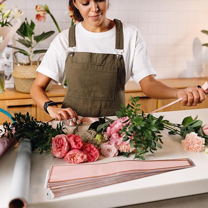 YHNTGB 150 Pcs Mother's Day Single Flower Sleeves Wrapping Bags Single Rose Packaging Flower Bouquet Wrapping Bags 5 Colors for Floral Arrangement Supply Wedding Valentine's Day