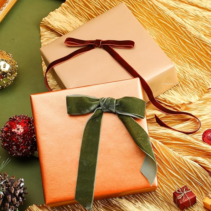 LaRibbons Copper Wrapping Paper, Mini Roll-17 Inch x 33 Feet Solid Color Pearly-Lustre Paper, Gift Wrapping Paper Rolls for Thanksgiving, Christmas, Birthday, Holiday Presents