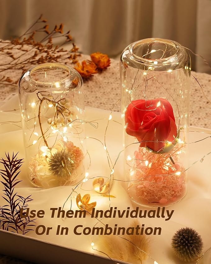 ZENS Bud Vases in Bulk Set of 12, Modern Small Glass Vases for Flower Clear Bud Vases for Wedding Centerpiece, Blown Thicker Small Vase for Flowers, Wedding Party Decorative, Home Bathroom Decor