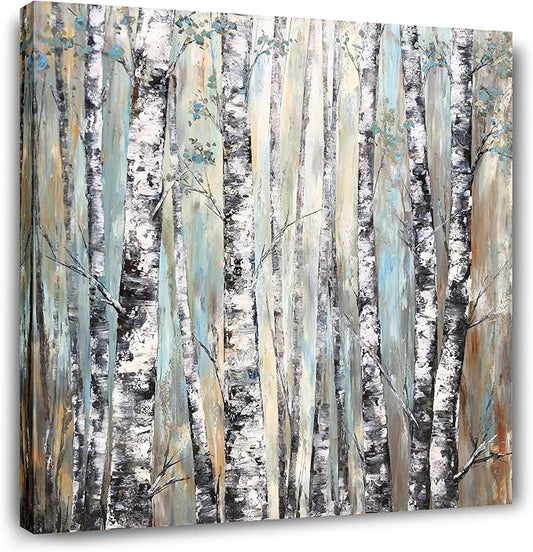 Yihui Arts Abastract Forest Canvas Wall Art Tree Artwork Pictures for Living Room Bedroom and Office Decor