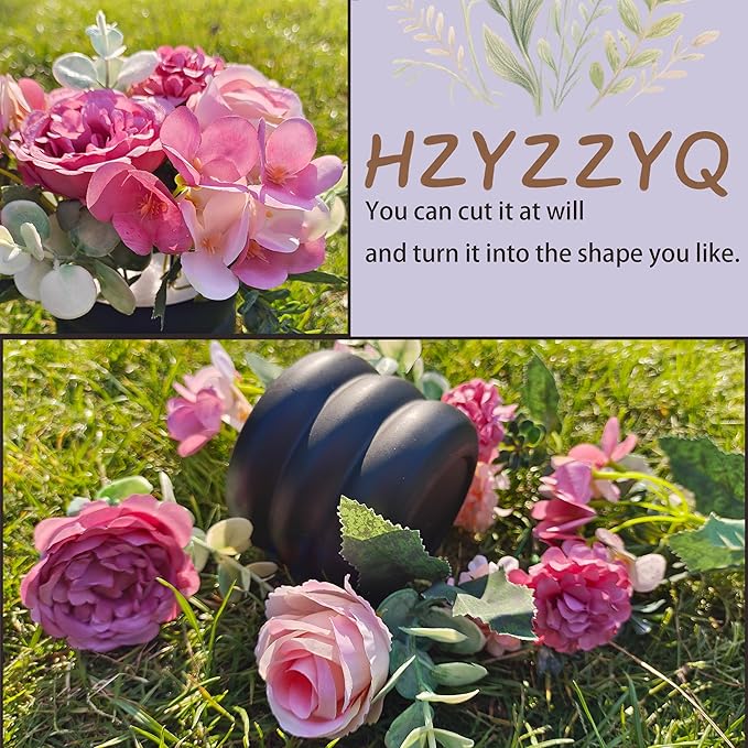 2 Pack Artificial Peony Flowers, Silk Peonies Flowers Fake Peonies Artificial Flowers Peonies Hydrangea Bouquet for Centerpiece Table Wedding Party Home Decor (2, Rose + Pink)