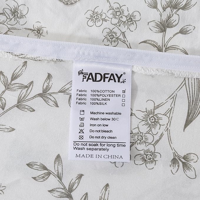 FADFAY Duvet Cover Set Twin Colorful Butterfly Bedding Vintage Botanical Comforter Cover Set Shabby Branches Bedding 100% Cotton Ultra Soft Quilt Cover with Hidden Zipper Closure 3Pcs, Twin Size
