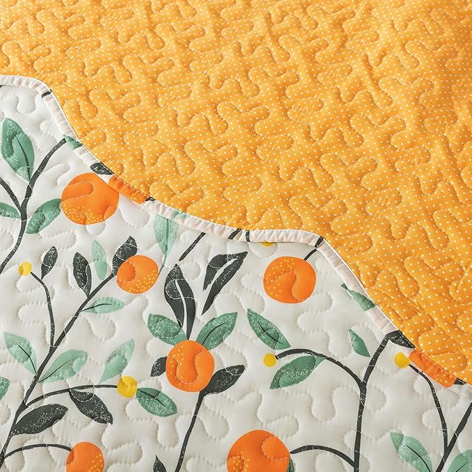 HoneiLife Floral Quilt Sets - Botanical Bedspreads 3-Piece, Wildflower Coverlet for Queen Beds, Lightweight Bed Cover, All Season Use