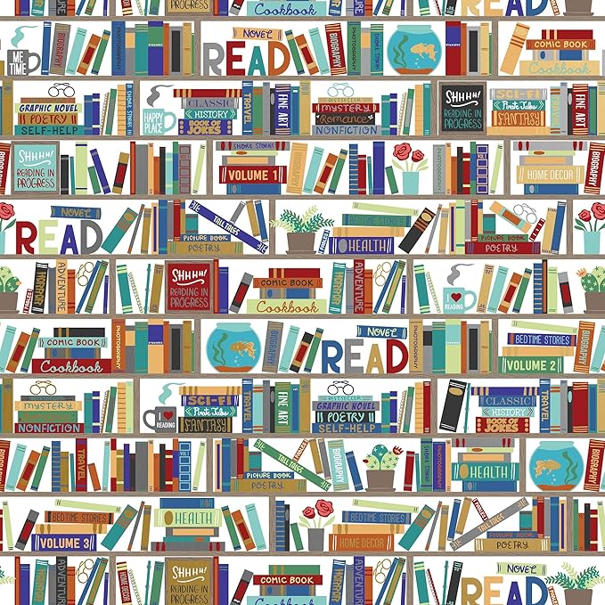 Jillson Roberts Bulk Gift Wrap, Everyday Gift Wrapping Supplies, Books, 1/4 Ream 208 feet x 24 inches