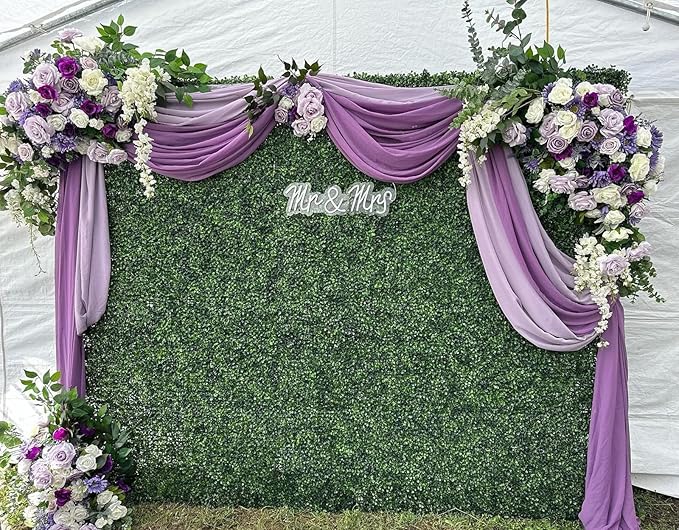 Roses Artificial Flowers Purple Bouquets Box Set Fake Flower with Stems Bulk for DIY Bridal Wedding Shower Decorations Faux Floral Arrangements for Party Table Centerpieces Home Decor Indoor