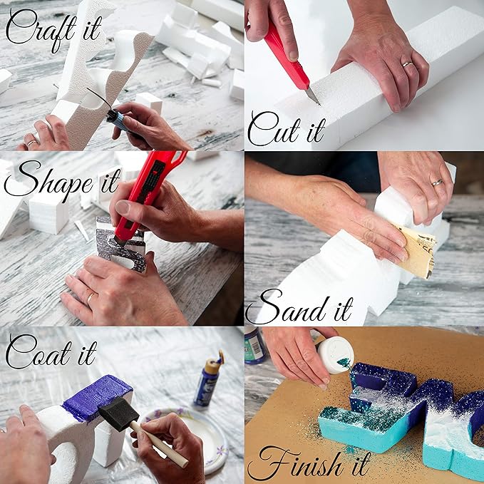 Silverlake 10x10x4 Craft Foam for Styrofoam Block Projects