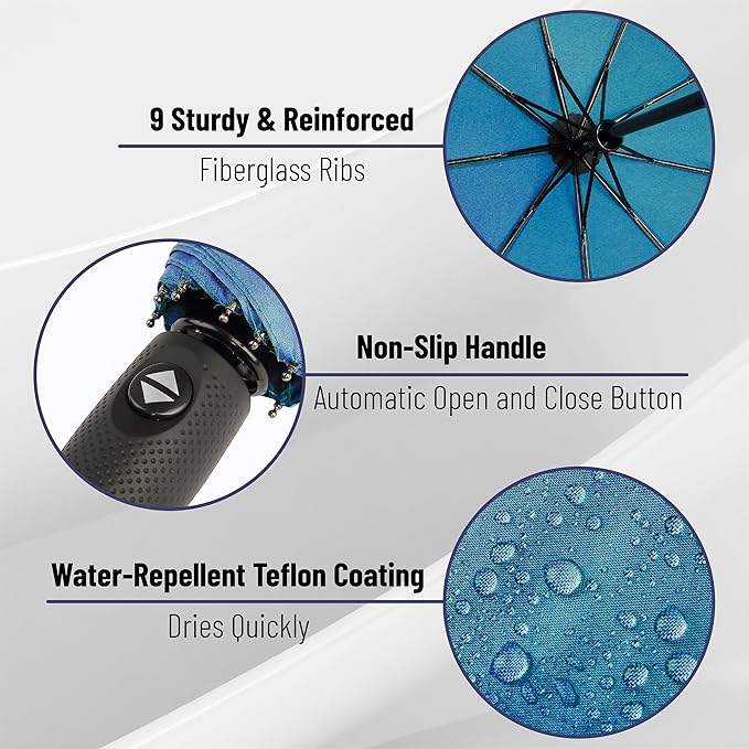 Mr. Pen- Windproof Travel Umbrella, Automatic Umbrellas for Rain, Compact