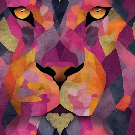 Floral Peel and Stick Modern Animal Wallpaper Whimsical Lion Removable Colorful 17.7" x 118.11" Wall Paper Watercolor Self Adhesive Contact Paper for Classroom Bedroom Laundry Room Bathroom