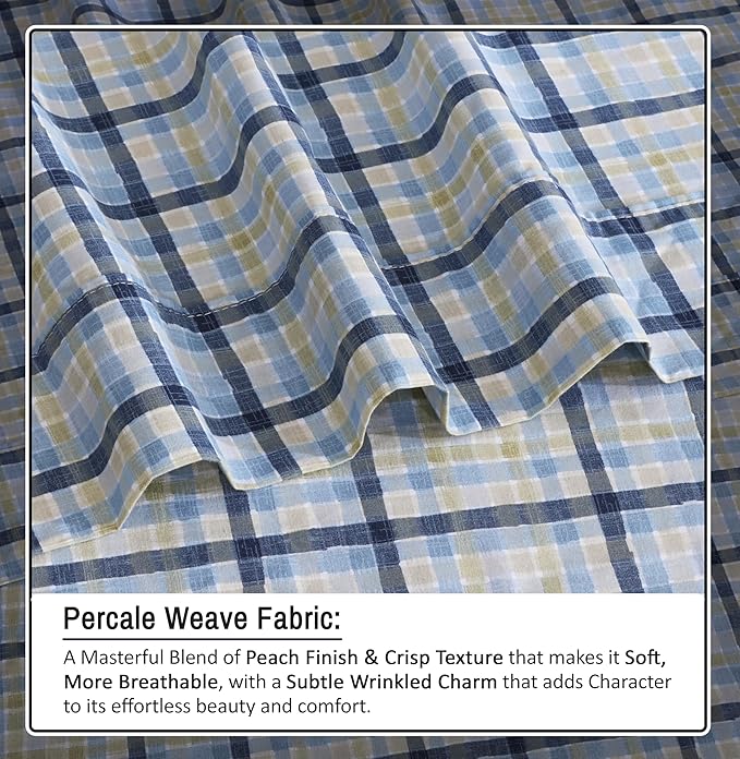 RUVANTI 100% Organic Cotton Sheets California King, Percale Weave, GOTS Certified, 4-Piece Set, Deep Pocket 13", Crisp & Breathable, Soft Durable Bedding, Sábanas Algodón Orgánico – Pastel Print
