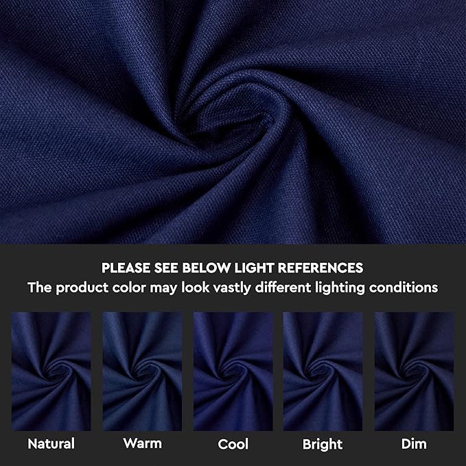 Encasa XO Table Runner 13"x72" Long | Cotton Canvas Fabric | Scotch Blue Solid Color | Machine Washable & Durable