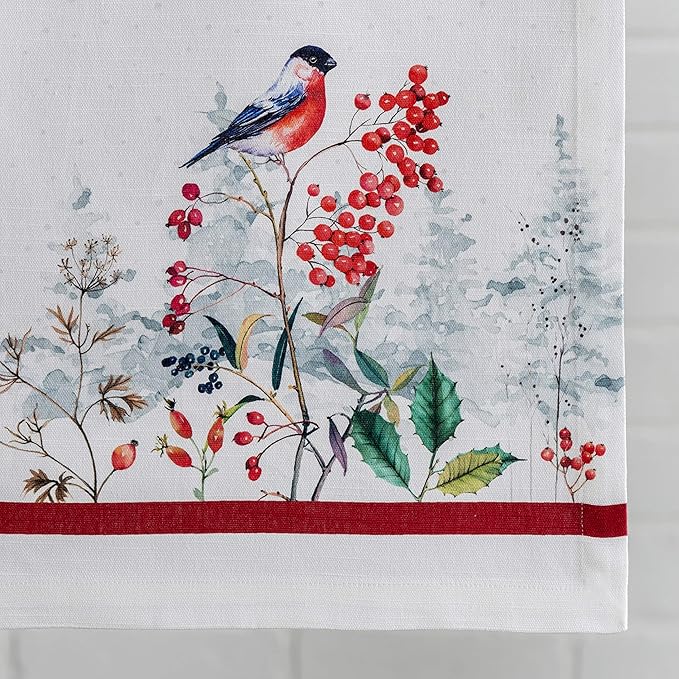 Maison d' Hermine Table Runner 100% Cotton Single Layer Table Runners 60 inches Long for Thanksgiving Christmas Decorations Home Kitchen Dining Party Wedding (Morzine, 14.5" x 60")