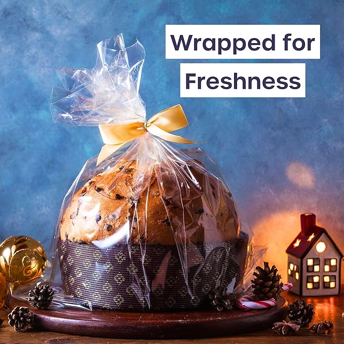 Clear Cellophane Wrap Roll (35in x 50ft) - Folded Cellophane Wrap for Gift Baskets, Cellophane for Flowers Bouquets
