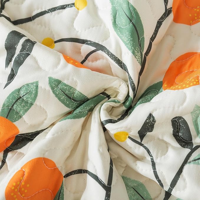 HoneiLife Floral Quilt Sets - Botanical Bedspreads 3-Piece, Wildflower Coverlet for Queen Beds, Lightweight Bed Cover, All Season Use