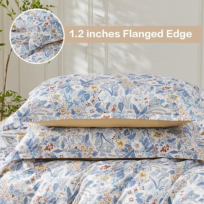 SAPHREAS Queen Size Boho Duvet Cover Green Paisley Bedding Set with 8 Corner Ties and 2 Pillow Shams 100% Cotton Reversible Duvet Cover Set with Zipper Closure