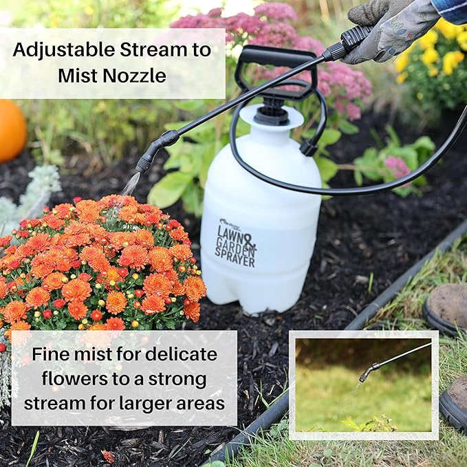 Flo-Master by Hudson 24101 1 Gallon Lawn and Garden Tank Sprayer, Translucent