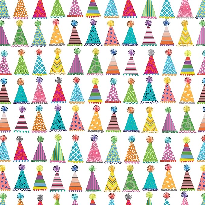 Jillson Roberts Bulk Gift Wrap, Everyday Gift Wrapping Supplies, Party Hats, Full Ream 833 feet x 30 inches