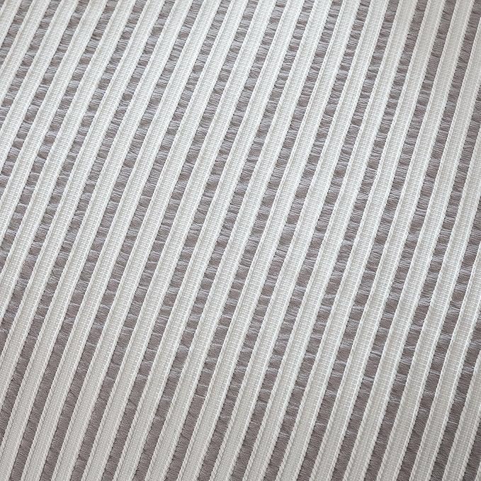 Duvet Cover Queen Size Grayish Purple Striped Soft Washed Microfiber Jacquard 3 Pieces Bedding Set, Purple White Vertical Ticking Stripes Pattern Comforter Cover, Breathable Durable Comfy