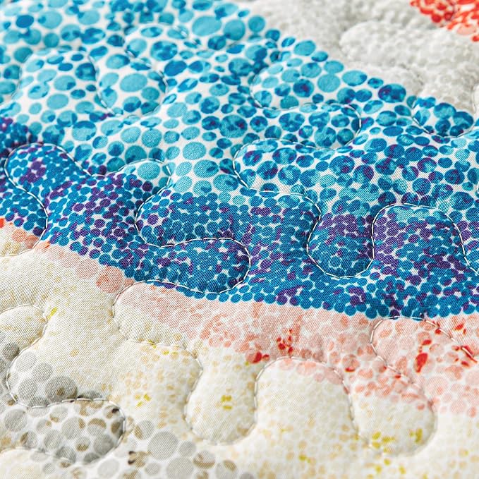 HoneiLife Coastal Quilt Sets Queen - 3 Pieces Beach Quilt Sets Ocean Bedspreads Lightweight Coverlets Nautical Bed Cover All Season Quilts