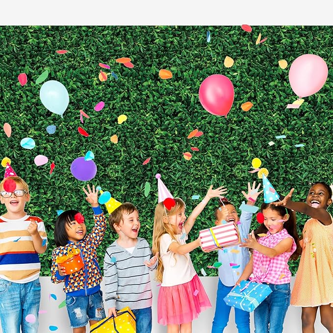 54 x 108 Inches Jumbo Green Leaves Photography Leaf Backdrop 3D Waterproof Tree Leaves Background Photo Booth Prop Green Leaf Tablecloths for Baby Shower Birthday Party Decoration (6 Pieces)