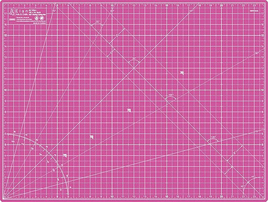 Elan Cutting Mat A2 Pink & Purple, Self Healing Cutting Mat 18x24 Inch, 5-Ply Craft Board Pink, Hobby Board for Crafts 18x24 Inch