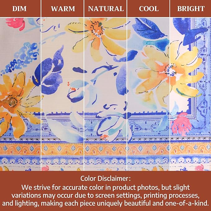 Maison d'Hermine Table Runner 100% Cotton Double Layer Table Runners 108 inches Long Decorative for Home Kitchen Dining Party Baby Shower Wedding Bridal Shower Spring Summer (Girassol,14.50" x 108")