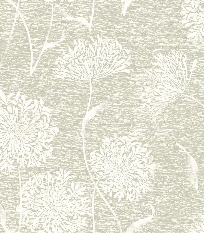 Safiyya Peel and Stick Wallpaper Floral Contact Paper Beige Grasscloth Wall Paper Neutral Self Adhesive Removable Wallpaper for Bedroom 197"x17.3" Covering Vinyl Rolls