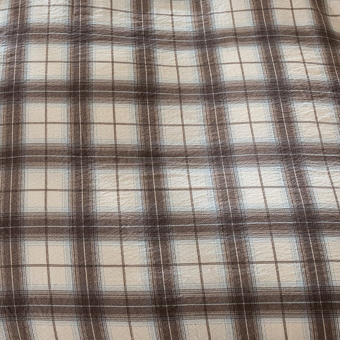 Comforter Set King Plaid 3 Pieces Soft Crinkle Gauze Fabric Plaid Bedding, Vintage Style Checkered Gingham Comforter Set for All Seasons Luxury Warmth Comfy Breathable with 2 Pillowcases