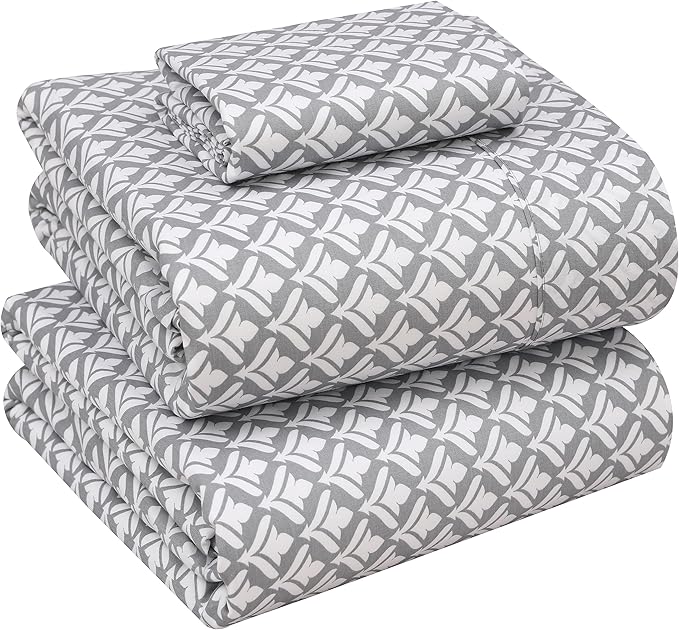 RUVANTI 100% Cotton Twin XL Sheet Sets, 3 Pieces, Soft & Breathable Percale Weave Bedding, Deep Pocket 16", Hotel Standard, Crisp Cool Feel, Durable, Perfect Size Floral Sheets, Idiomatic Expression