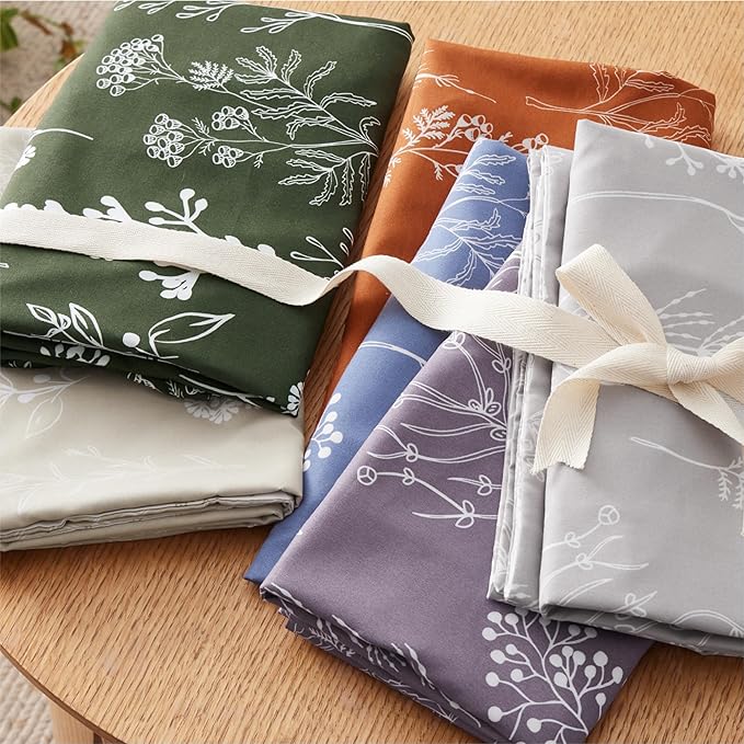 Bedsure Duvet Cover Queen Size - Reversible Dark Green Queen Duvet Cover Set with Zipper Closure, 3 Pieces Floral Patterned Bedding Set with 8 Corner Ties and 2 Pillow Shams