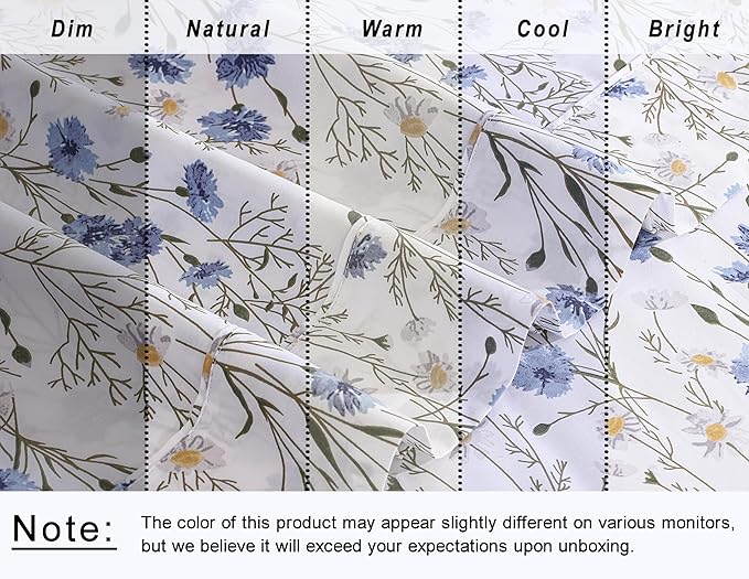 RUVANTI 100% Cotton Twin Sheets Set, 3 Pieces, Soft & Breathable Percale Weave Bedding, Deep Pocket 16", Hotel Standard, Crisp Cool Feel, Durable, Perfect Floral Bed Sheet, Sweet Pea