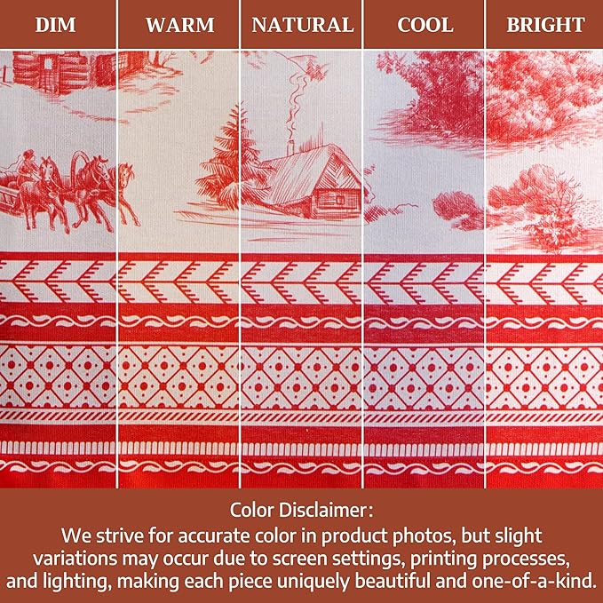 Maison d' Hermine Table Cloth Rectangle Table 100% Cotton 60 x 108 Inches Fall Tablecloth Reusable Everyday Use for Thanksgiving Christmas Decorations Dining Farmhouse Party (Winter Jouy)