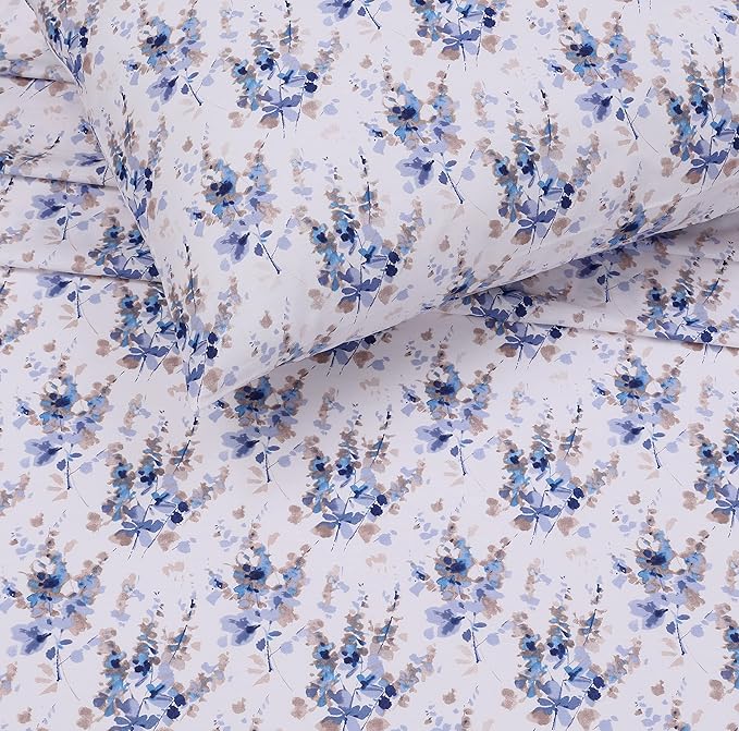 RUVANTI Queen Cotton Percale Bed Linen Set Soft Breathable - Deep Pocket 4Pcs Maple
