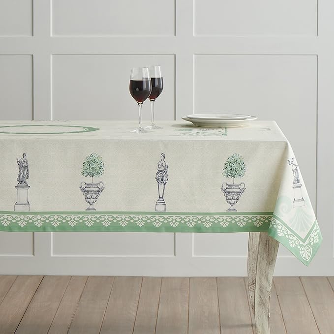 Maison d' Hermine Table Cloth Square Table 100% Cotton 54 x 54 Inches Tablecloth Reusable Decorative for Dining Room, Farmhouse, Home, Party, Festive & Wedding Spring Summer - Jardin Du Roy