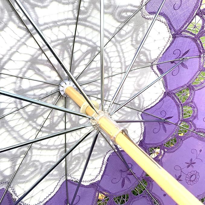 Handmade Black Lace Parasol Umbrella Wedding Bridal 30 Inch Adult Size