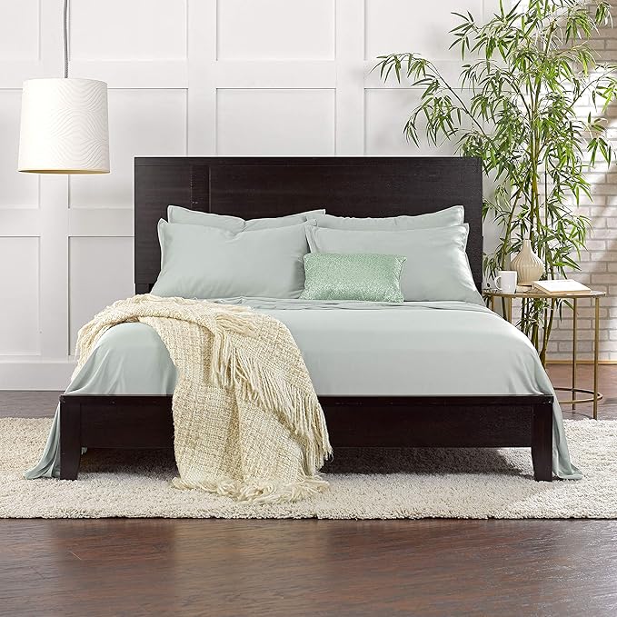 Pure Bamboo Twin XL Sheets, Genuine 100% Organic Viscose Derived from Bamboo Bed Sheet Set, Luxuriously Soft & Cooling, Double Stitching, 2 Year Quality Promise (Twin XL, Sea Glass)