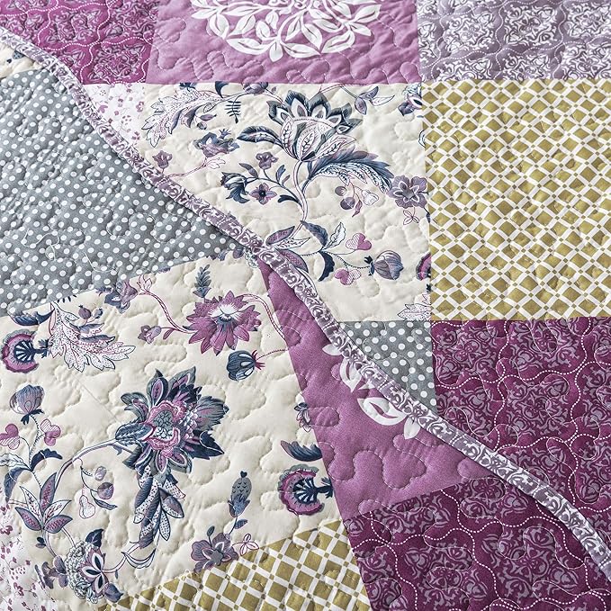 HoneiLife Oversized King Bedspreads 120x120-3 Pcs California King Quilt, Extra Large Quilt Sets Oversized King Quilts,Rustic Bedding Sets King Size,Lightweight Coverlet Microfiber Bed Quilts