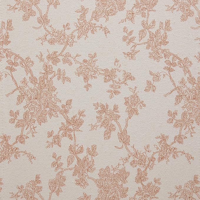100% Cotton French Pastoral Table Runners, 13x72 Inch Taupe Farmhouse Table Runners 72 Inches Long, Vintage Flowers Print Home Decors