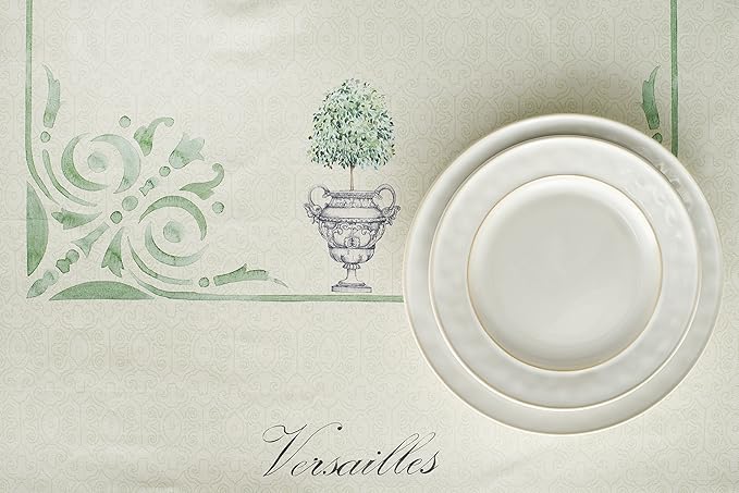 Maison d' Hermine Table Cloth Square Table 100% Cotton 54 x 54 Inches Tablecloth Reusable Decorative for Dining Room, Farmhouse, Home, Party, Festive & Wedding Spring Summer - Jardin Du Roy