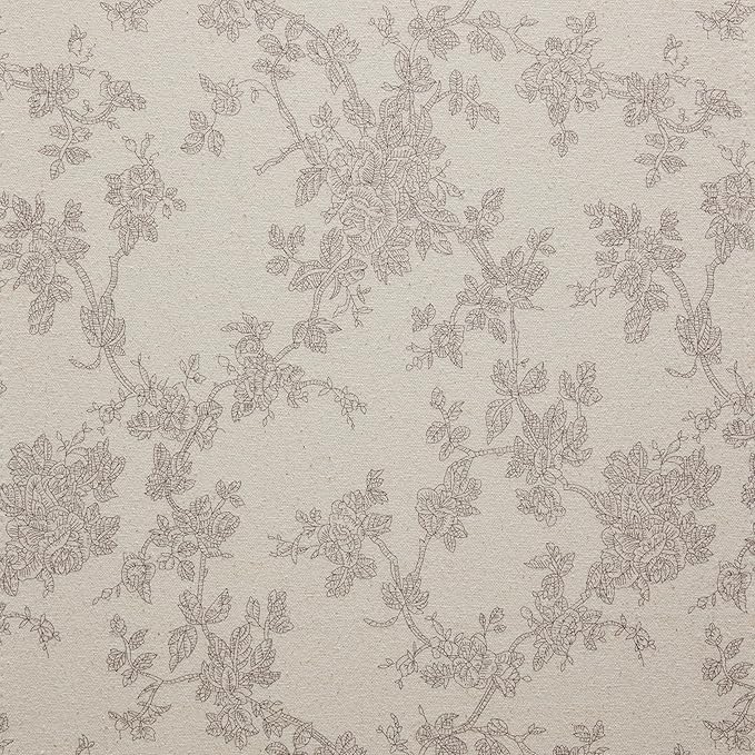 100% Cotton French Pastoral Table Runners, 13x36 Inch Grey Farmhouse Table Runners 36 Inches Long, Vintage Flowers Print Home Decors