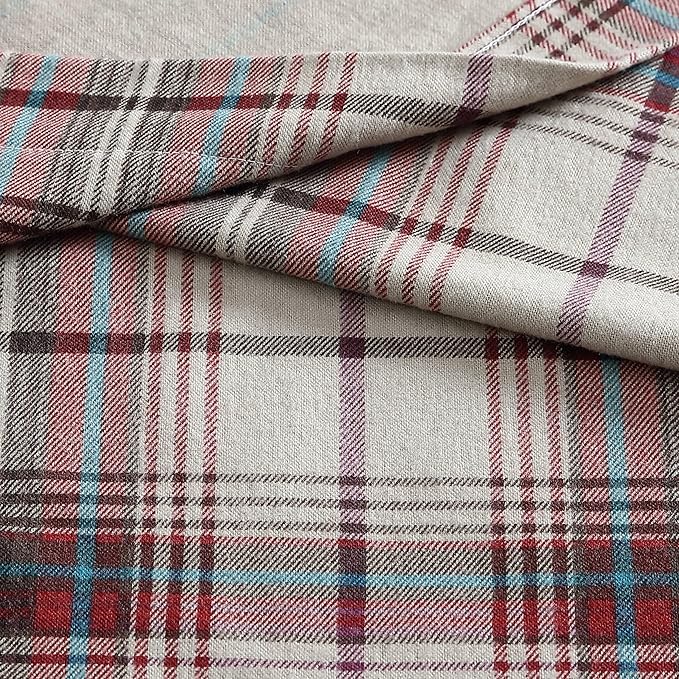 Eddie Bauer - Flannel Sheets Full Size, Anti-Pilling & Wrinkle Resistant Cotton, Touchably Soft for All-Season Comfort - Bed Sheets with Matching Pillowcases & Fitted Sheet (Montlake Plaid Red)