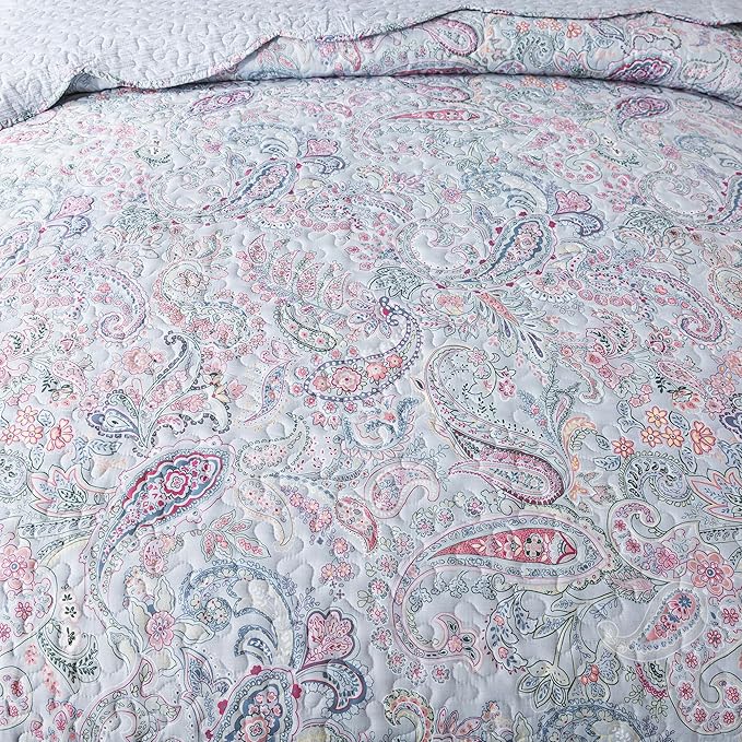 HoneiLife Quilt Sets Queen Size - Microfiber Bedspreads 3-Piece,Queen Quilt Bedding Sets All Season Quilts,Lightweight Coverlets for Queen Beds
