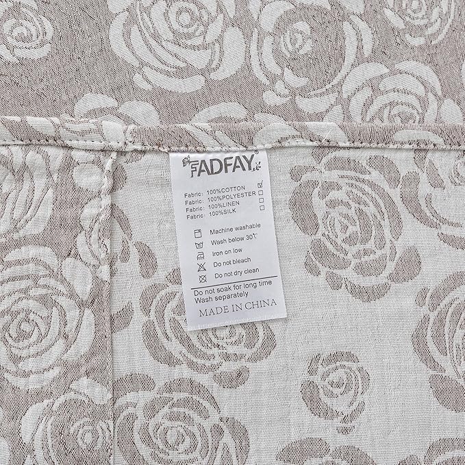 FADFAY Rose Sheets Set Queen Vintage Curry Floral Bedding Shabby Farmhouse Bedding Super Soft Washed Double -Layer Muslin Sheets Luxury 100% Cotton Breathable Deep Pocket Fitted Sheet 4Pc, Queen Size