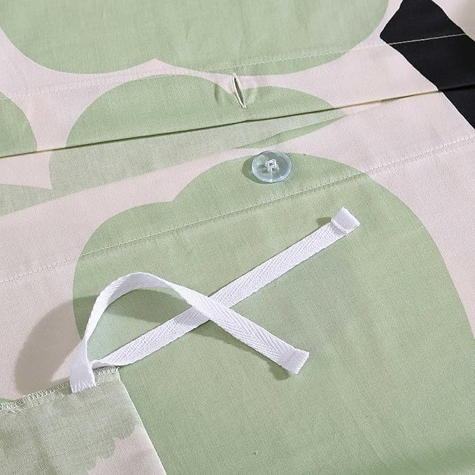 Marimekko - Full/Queen Duvet Cover Set, Super Soft Organic Bedding with Matching Shams, Floral Bedding Essentials, Oeko-Tex Certified (Unikko Green, Full/Queen)